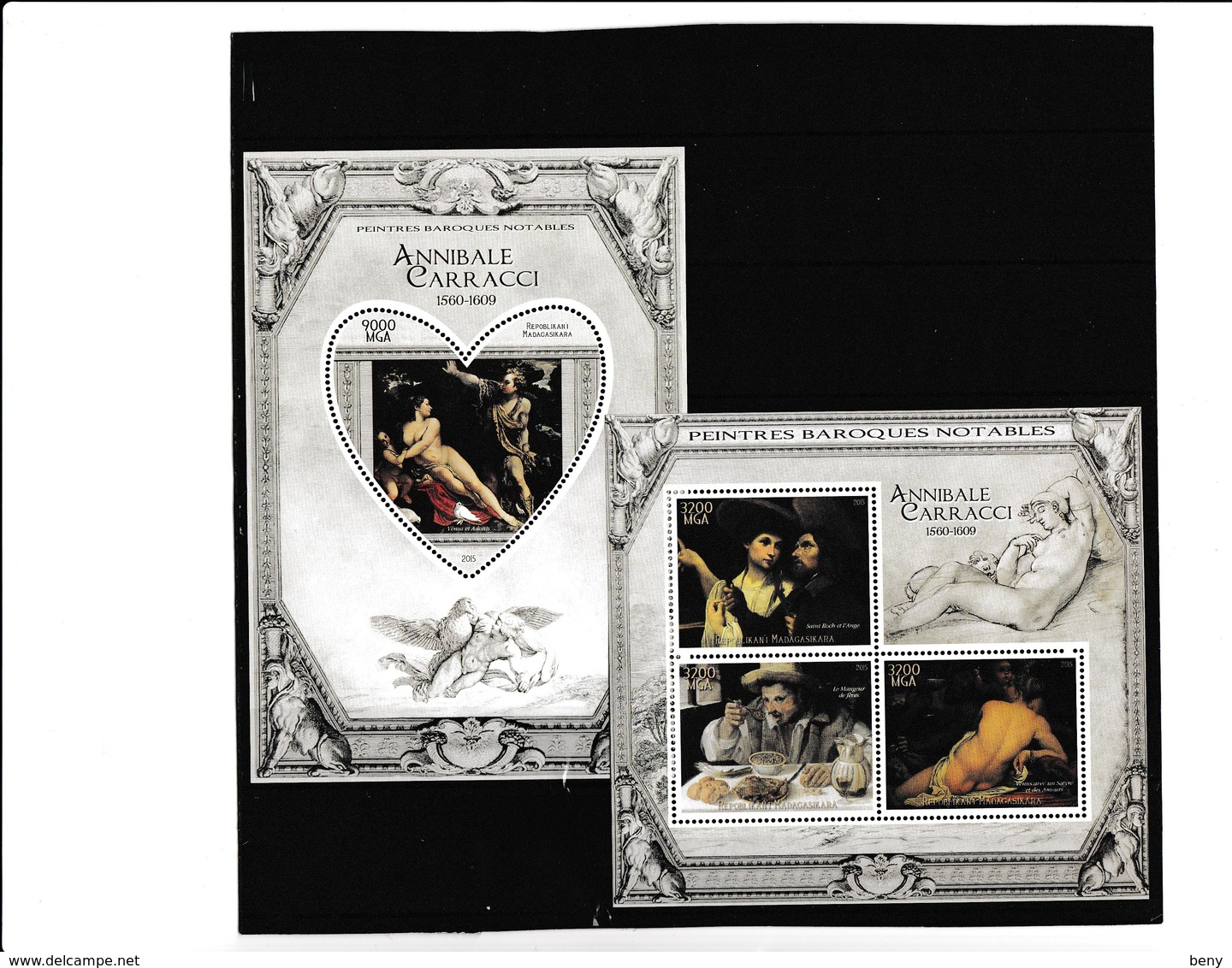 Madagascar 2015 - Peintres Baroques - ANNIBALE CARRACCI - BL+KB - Neufs,MNH - Altri & Non Classificati