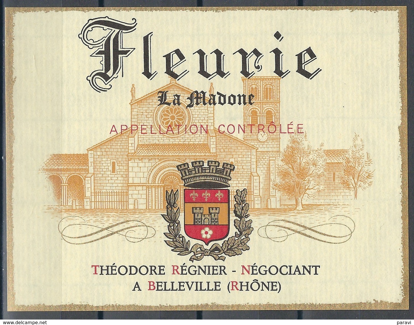 Etiquette De Vin De France * Fleurie - La Madone * - Autres & Non Classés