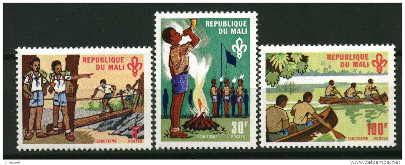 Rep. Mali** N° 147 à 149 - Scoutisme - Mali (1959-...)