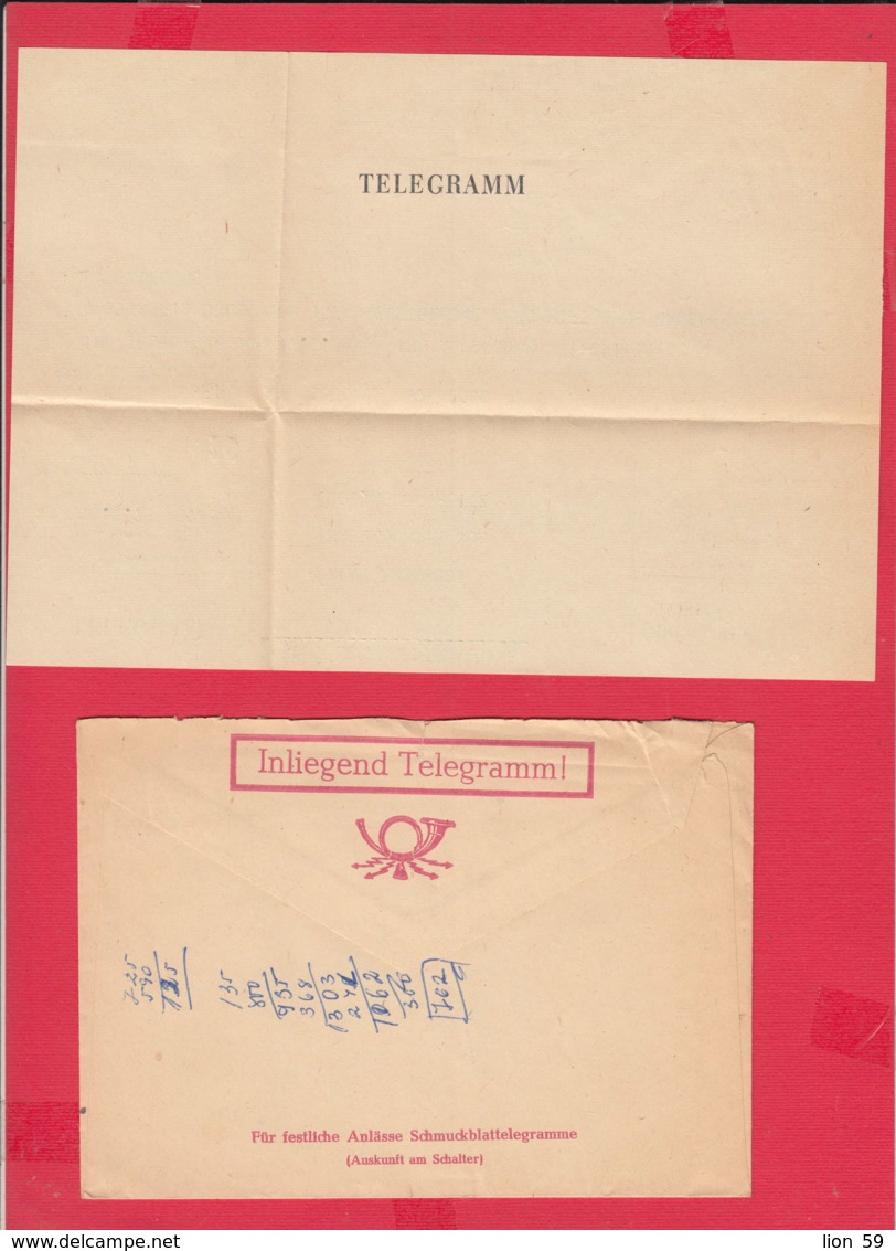 239890 / DDR Germany Telegram Telegramme Telegramm + COVER 1976 Neustrelitz - SOFIA BULGARIA - Briefe U. Dokumente