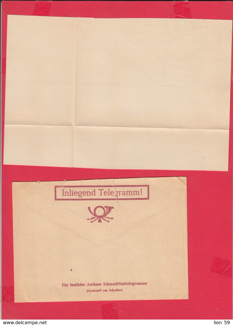 239891 / DDR Germany Telegram Telegramme Telegramm + COVER 1976 Neustrelitz - VARNA BULGARIA - Covers & Documents