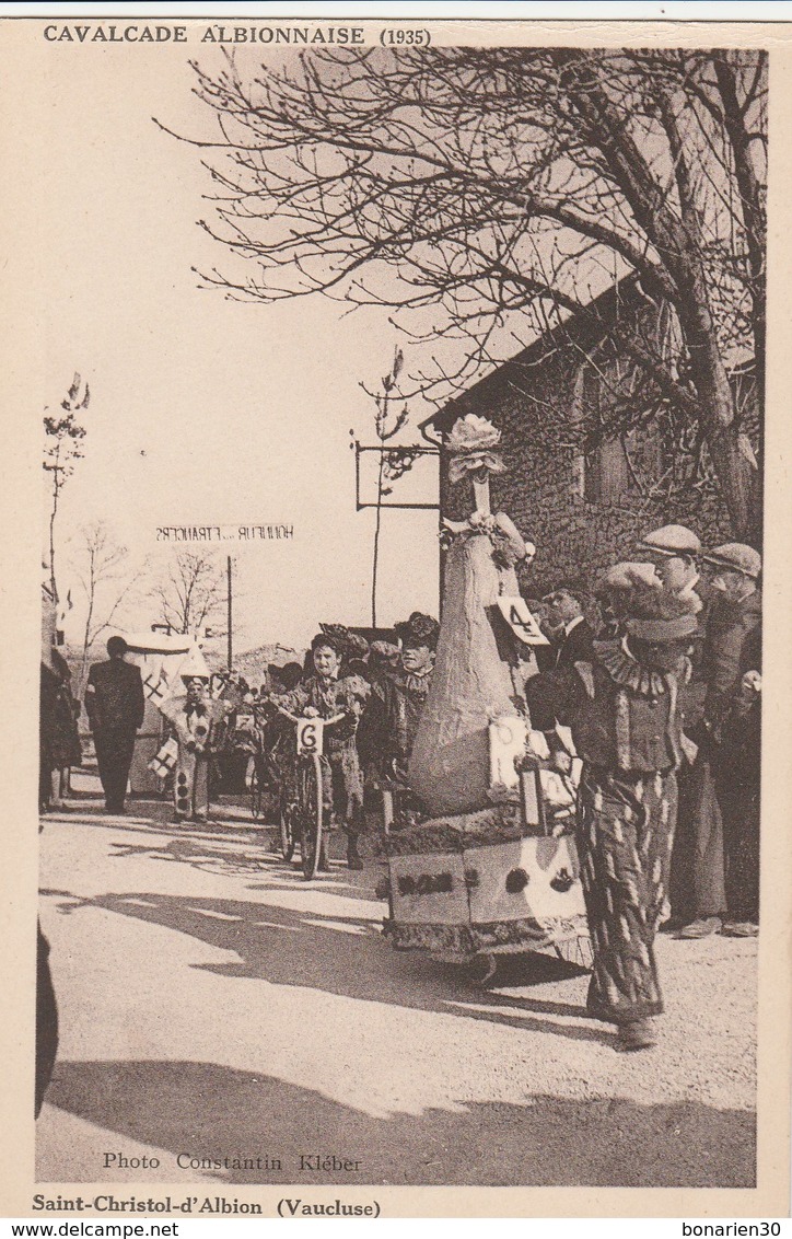 CPA 84  SAINT CHRISTOL D'ALBION    CAVALCADE 1935 - Saint Christol