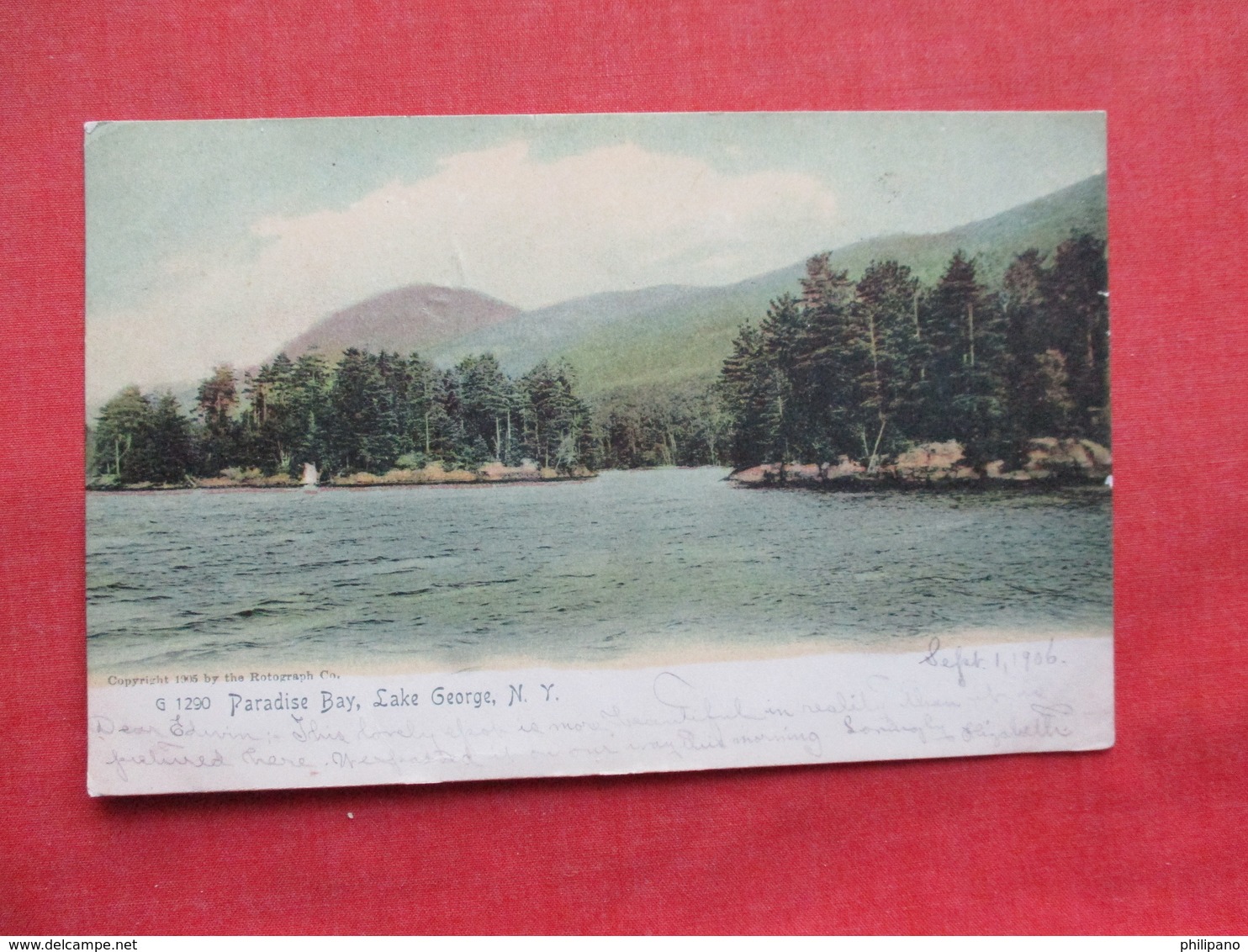 Rotograph  Paradise Bay Lake George New York    Ref 3281 - Lake George