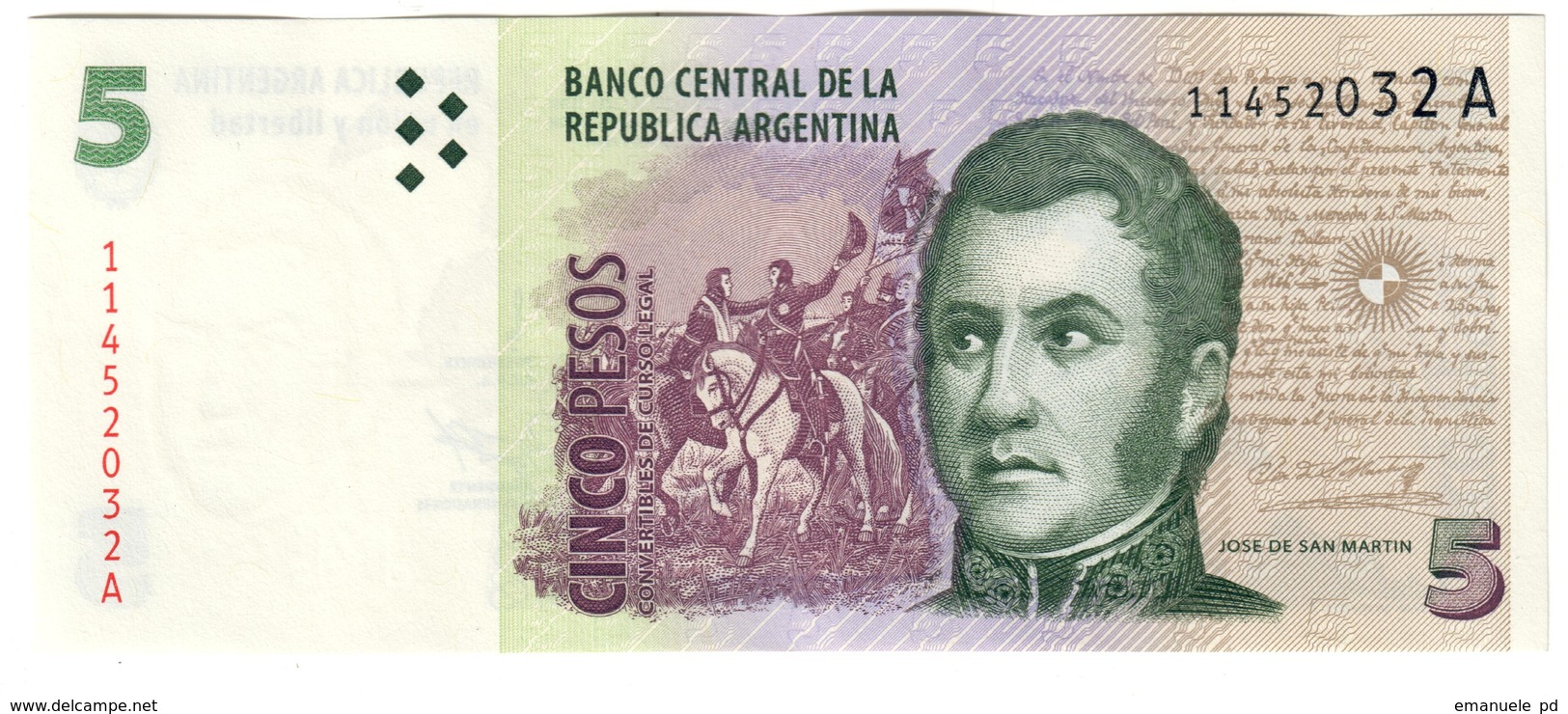 Argentina 5 Pesos 1997 AUNC - Argentina