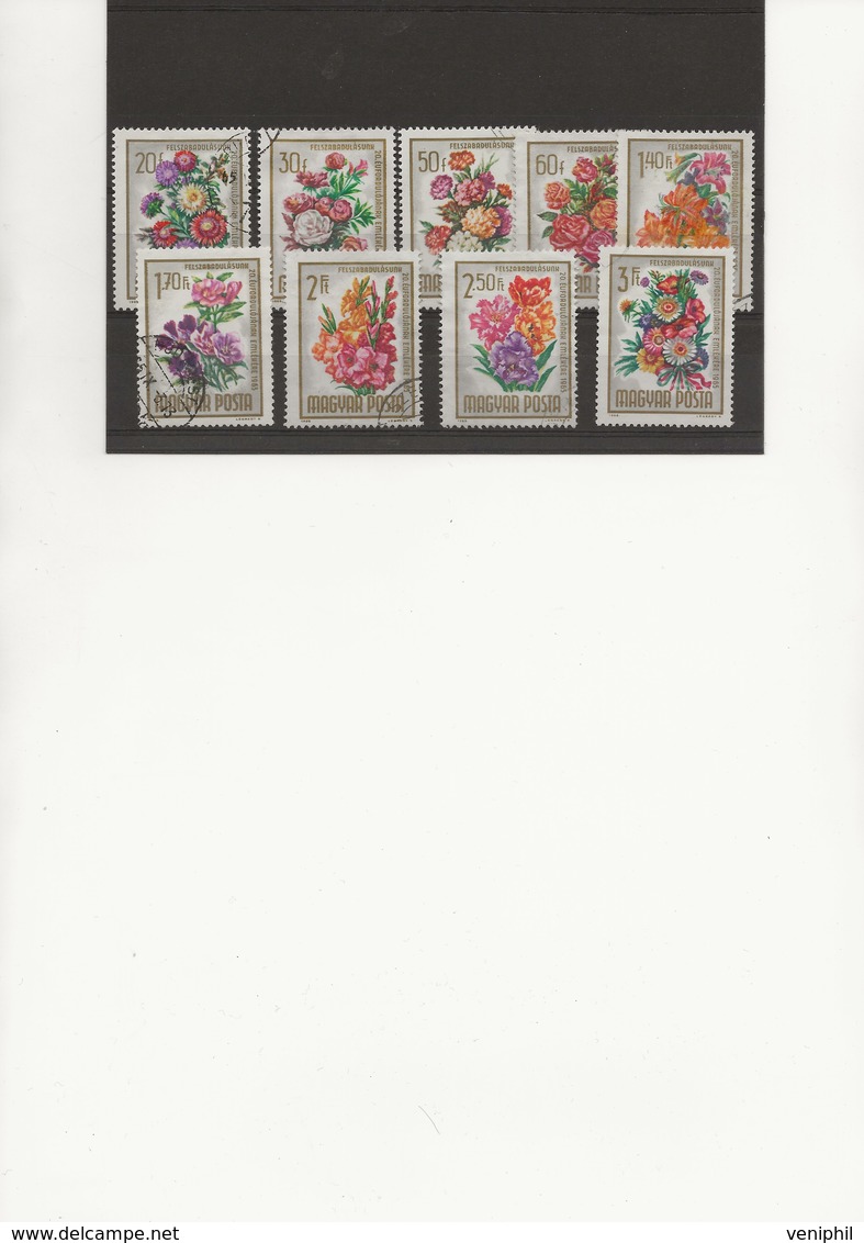 HONGRIE - SERIE FLEURS N° 1721 A 1729 OBLITERE - TB - ANNEE 1965 - - Used Stamps