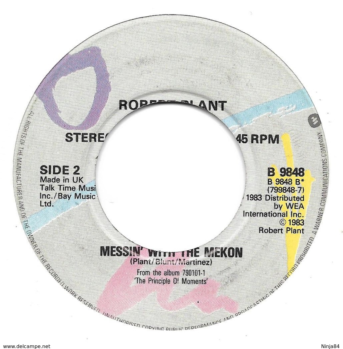 SP 45 RPM (7")   Robert Plant  "  Big Log  "  Angleterre - Rock