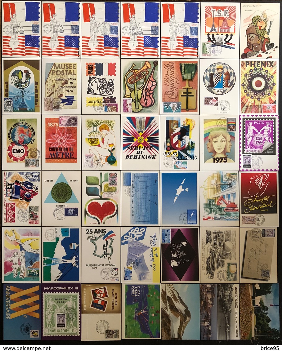 France Cartes Maximum - Lot De 42 Cartes Maximum - Thématique Divers - Collections, Lots & Series