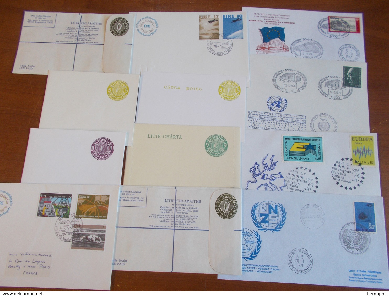 lot n° 595  MONDE  une autre archive de plus de 500 lettres