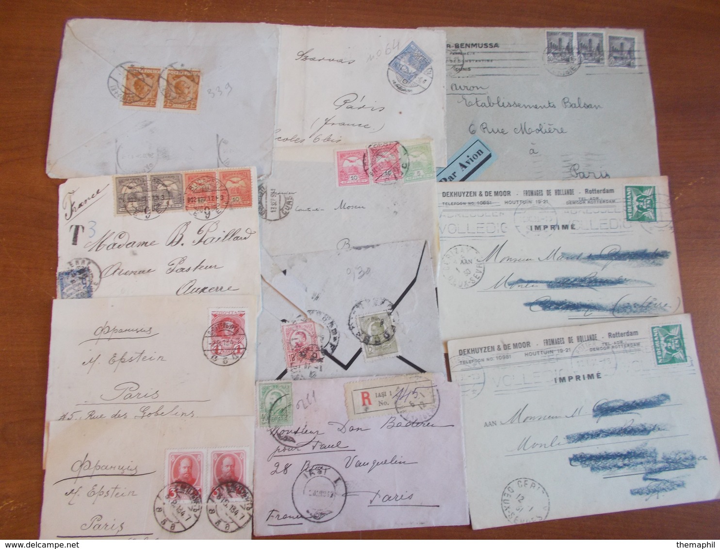 lot n° 595  MONDE  une autre archive de plus de 500 lettres