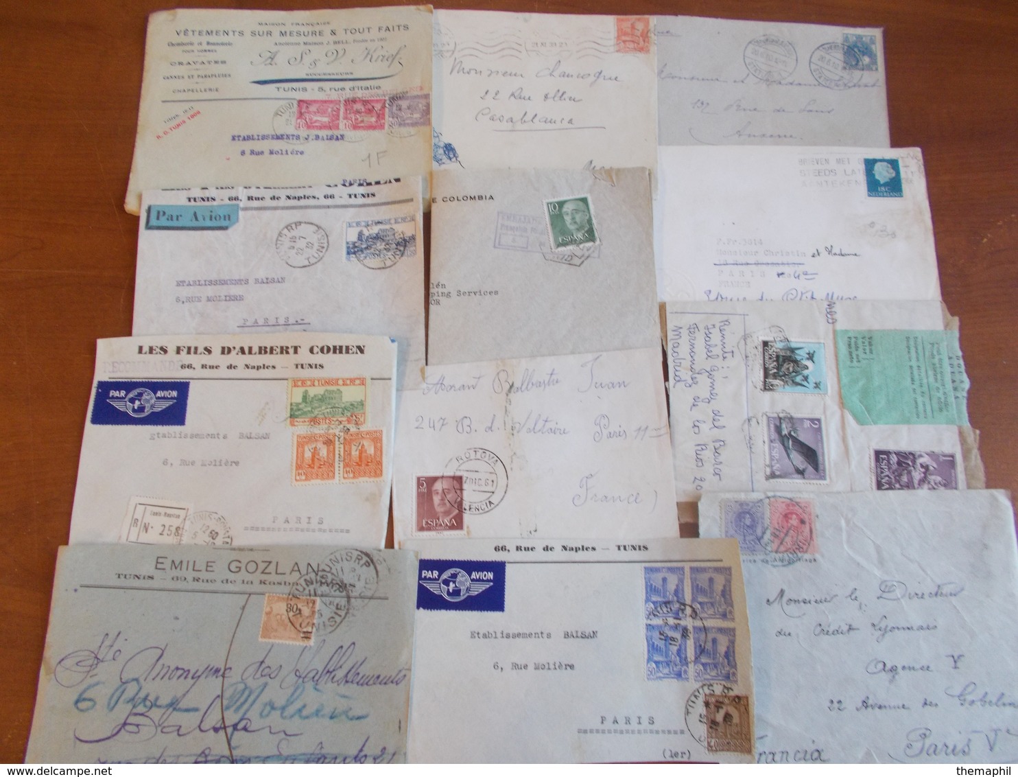 lot n° 595  MONDE  une autre archive de plus de 500 lettres