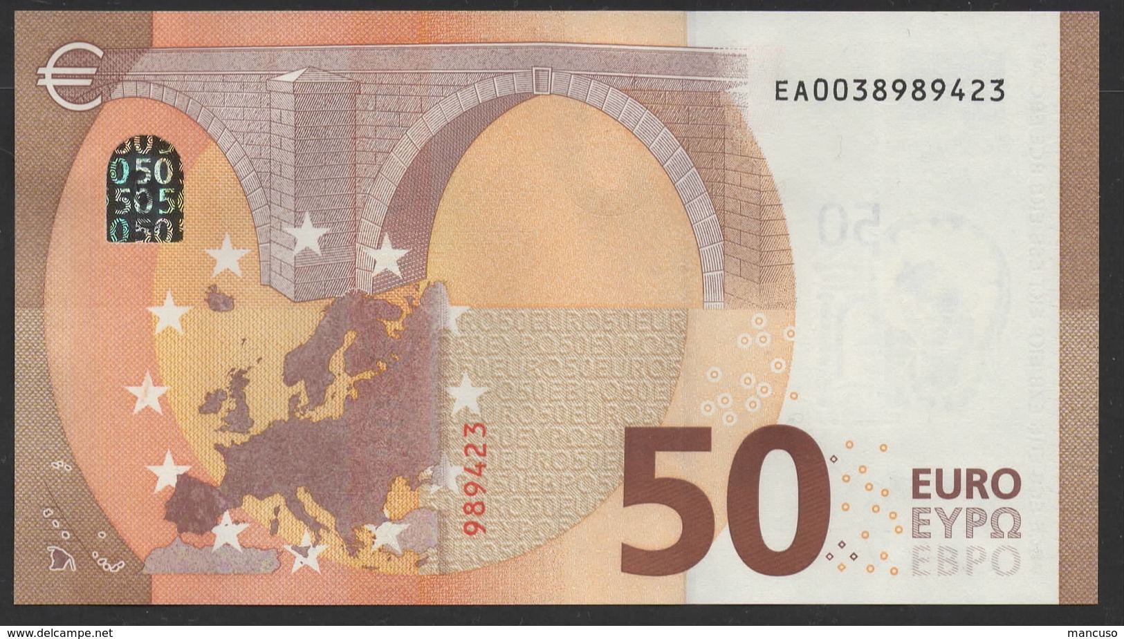 50 EURO FRANCE  EA E001 "03" - DRAGHI   UNC - 50 Euro