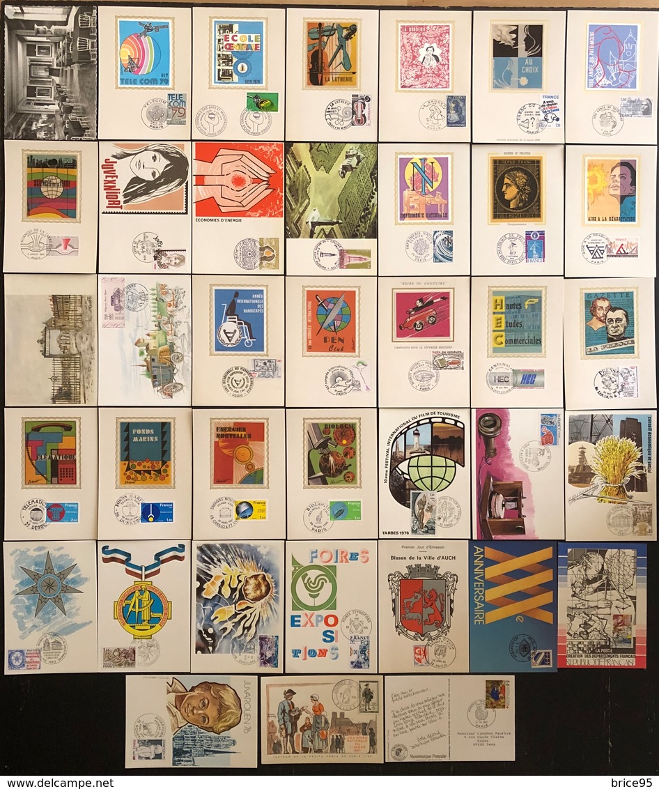 France Cartes Maximum - Lot De 35 Cartes Maximum - Thématique Divers - Collections, Lots & Series