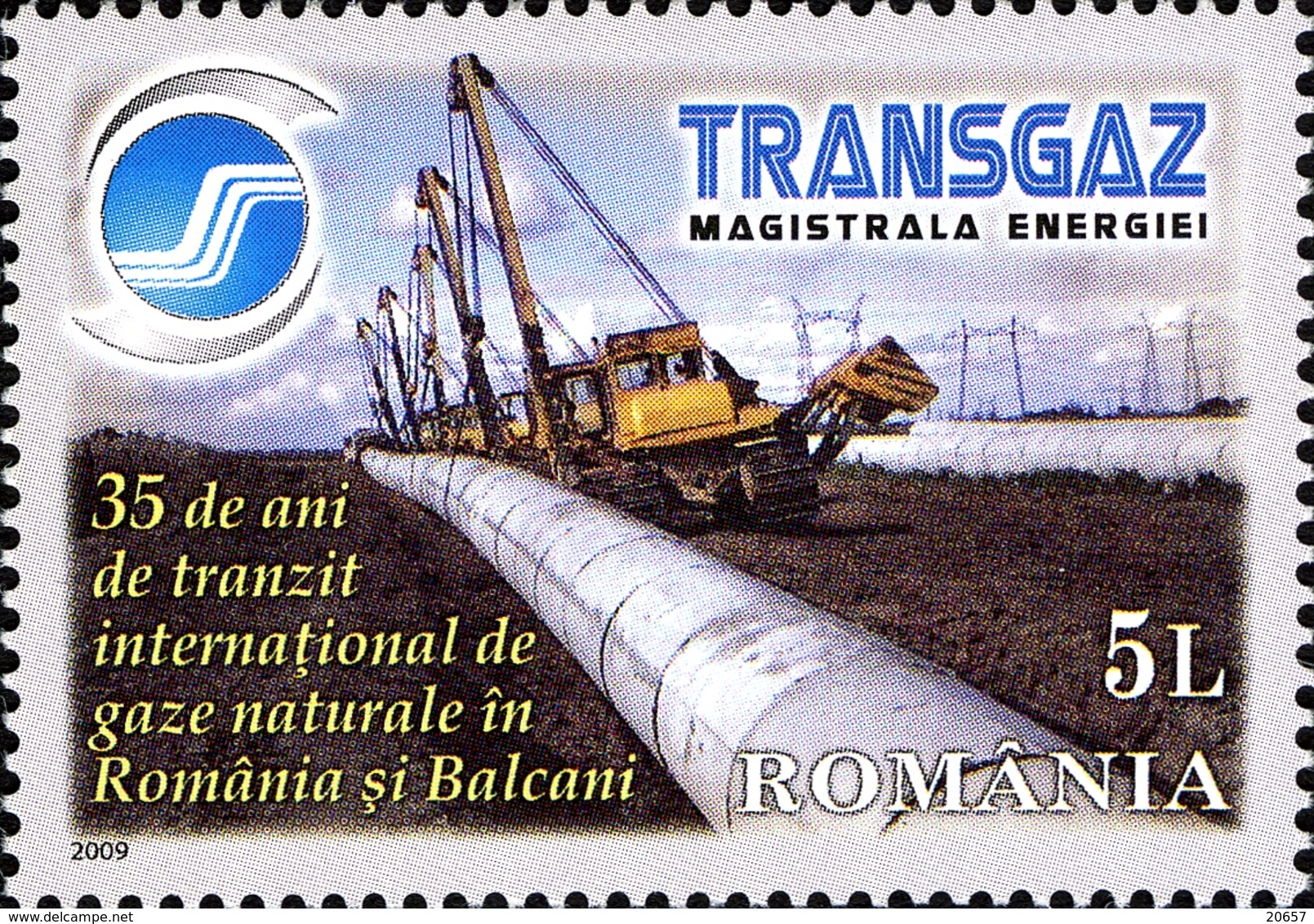 Roumanie Romania 5394 Transgaz , Gazoduc - Gas