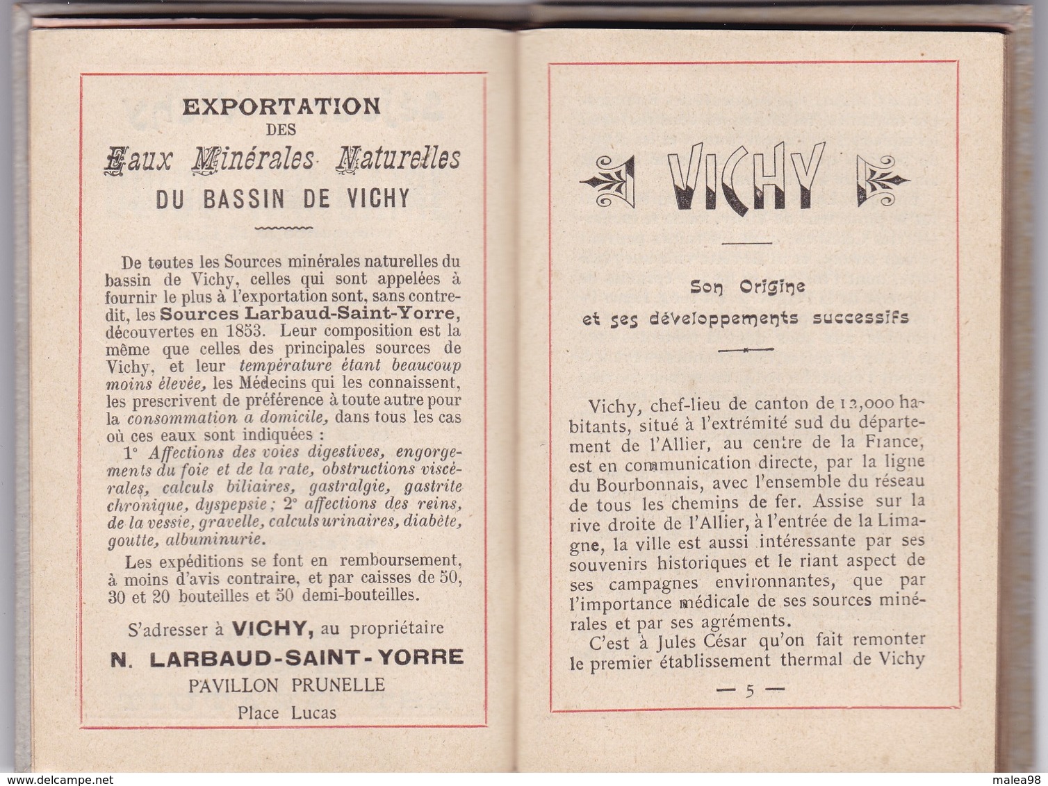 GUIDE   ANNUAIRE  DES ETRANGERS  AUX   EAUX DE  VICHY ,, CARNET DE 79 PAGES ? TRANCHE DOREE ET POCHE DE CLASSEMENT _ - Dépliants Touristiques