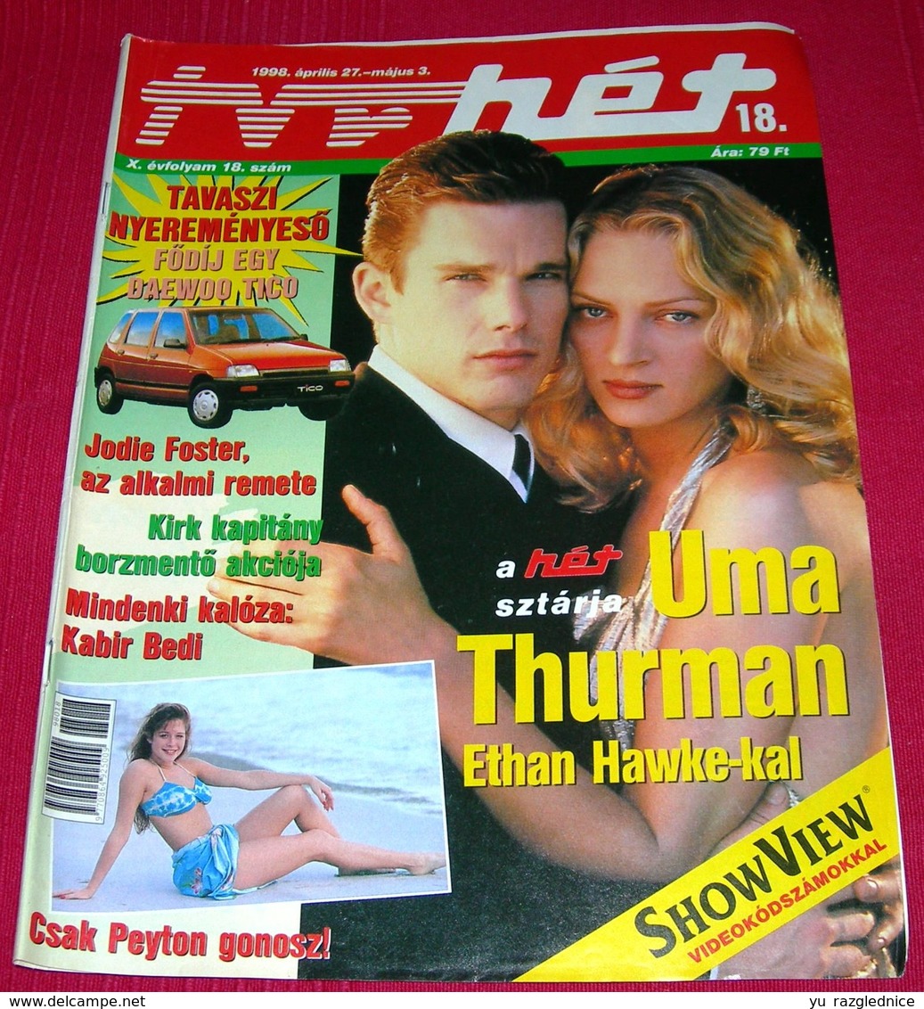 Ethan Hawke And Uma Thurman TVR HET Hungarian April 1998 RARE - Magazines
