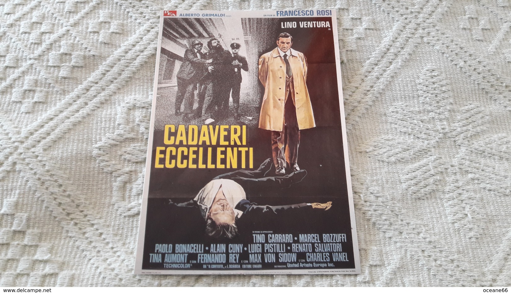 Film Cadaveri Eccellenti Francesco Rosi Lino Ventura Tino Carraro - Manifesti Su Carta