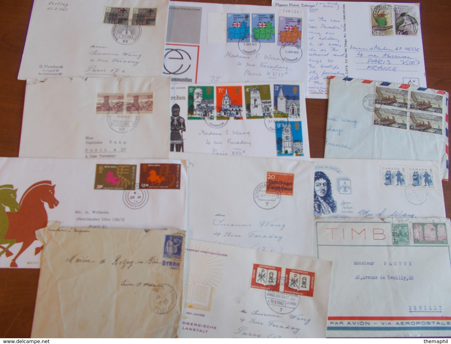 lot n° 594  MONDE  une archive de plus de 500 lettres