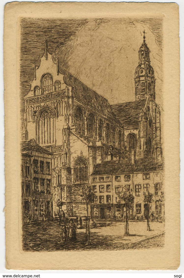 Anvers - Eglise St. Paul, Eau-forte Originale, F. Draeger & Cie, Editions D'Art, Bxl [376] - Antwerpen
