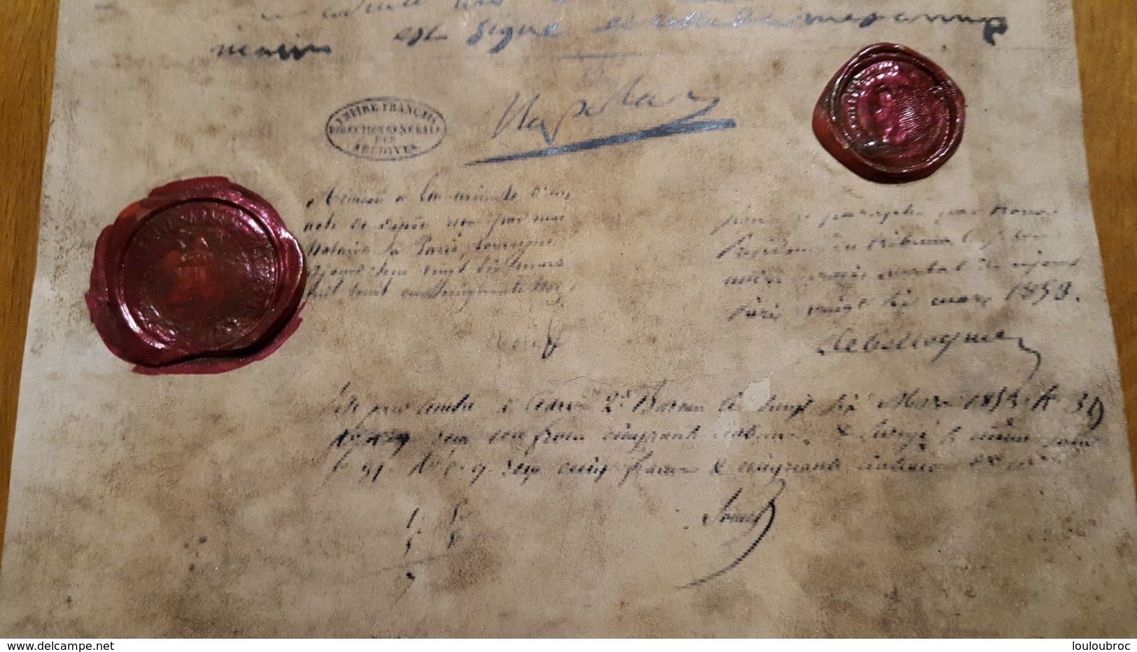 DOCUMENT FAC SIMILE CODICILLE TESTAMENT NAPOLEON  16 AVRIL 1821 AVEC CACHET CIRE - Manuscrits