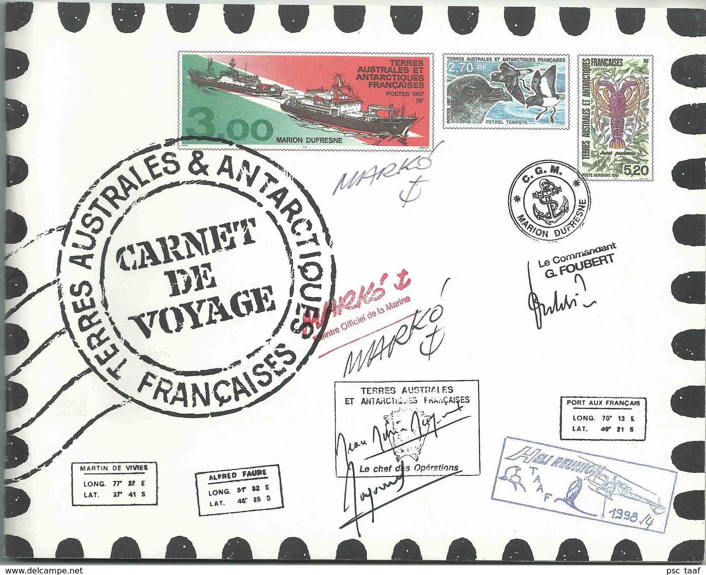 Carnet De Voyage - Signé De L'illustrateur Serge Marko - Lettres & Documents