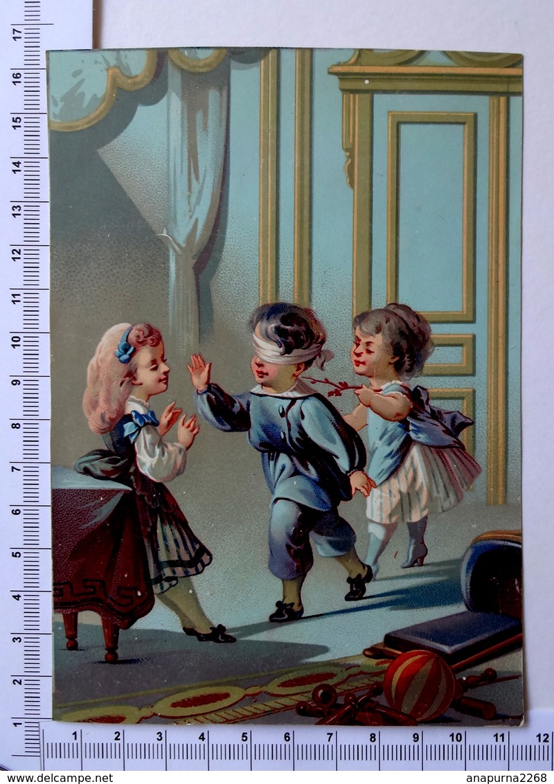 CHROMO LITHOGRAPHIE GRAND FORMAT........ENFANTS JOUANT A COLIN -MAILLARD - Autres & Non Classés