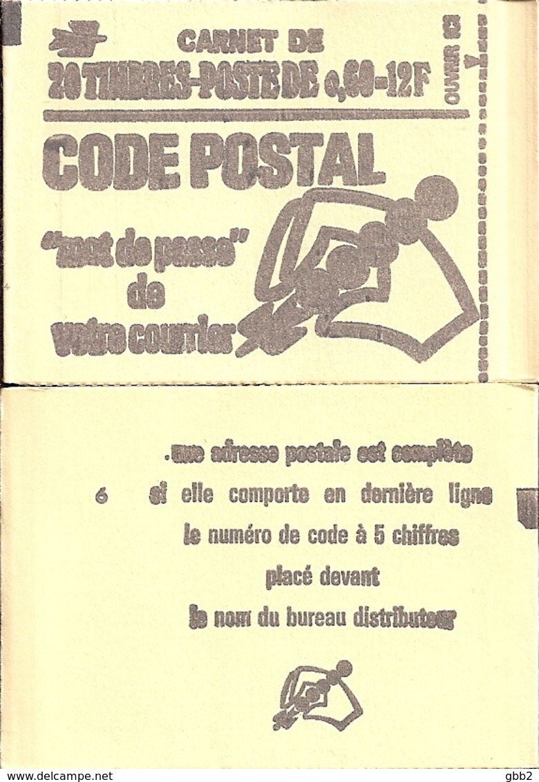 CARNET 1815-C 1 Marianne De Béquet "CODE POSTAL" Daté 12/12/74 Avec Date COMPLETE Fermé Parfait état TRES TRES RARE - Sonstige & Ohne Zuordnung