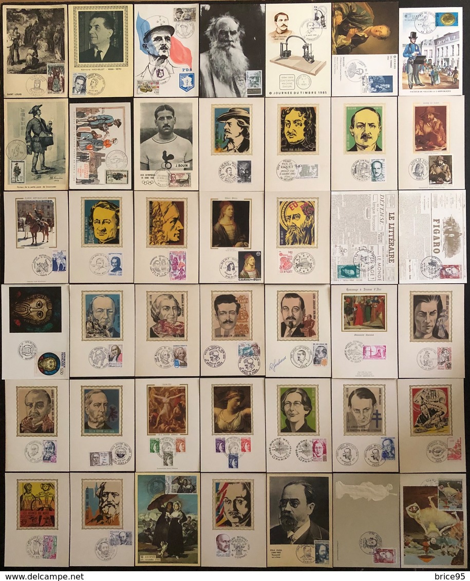 France Cartes Maximum - Lot De 42 Cartes Maximum - Thématique Personnage Célèbre - Colecciones & Series