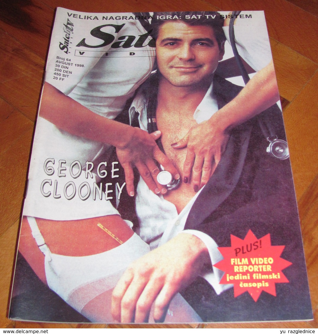 George Clooney SATELIT TV Serbian August 1998 VERY RARE - Magazines