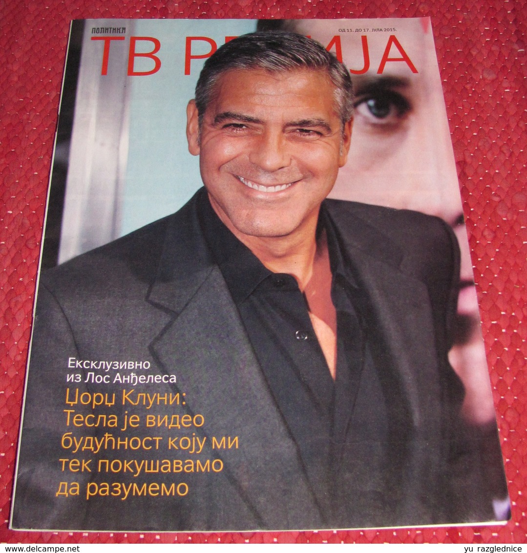 George Clooney TV REVIJA Serbian July 2015 VERY RARE - Magazines