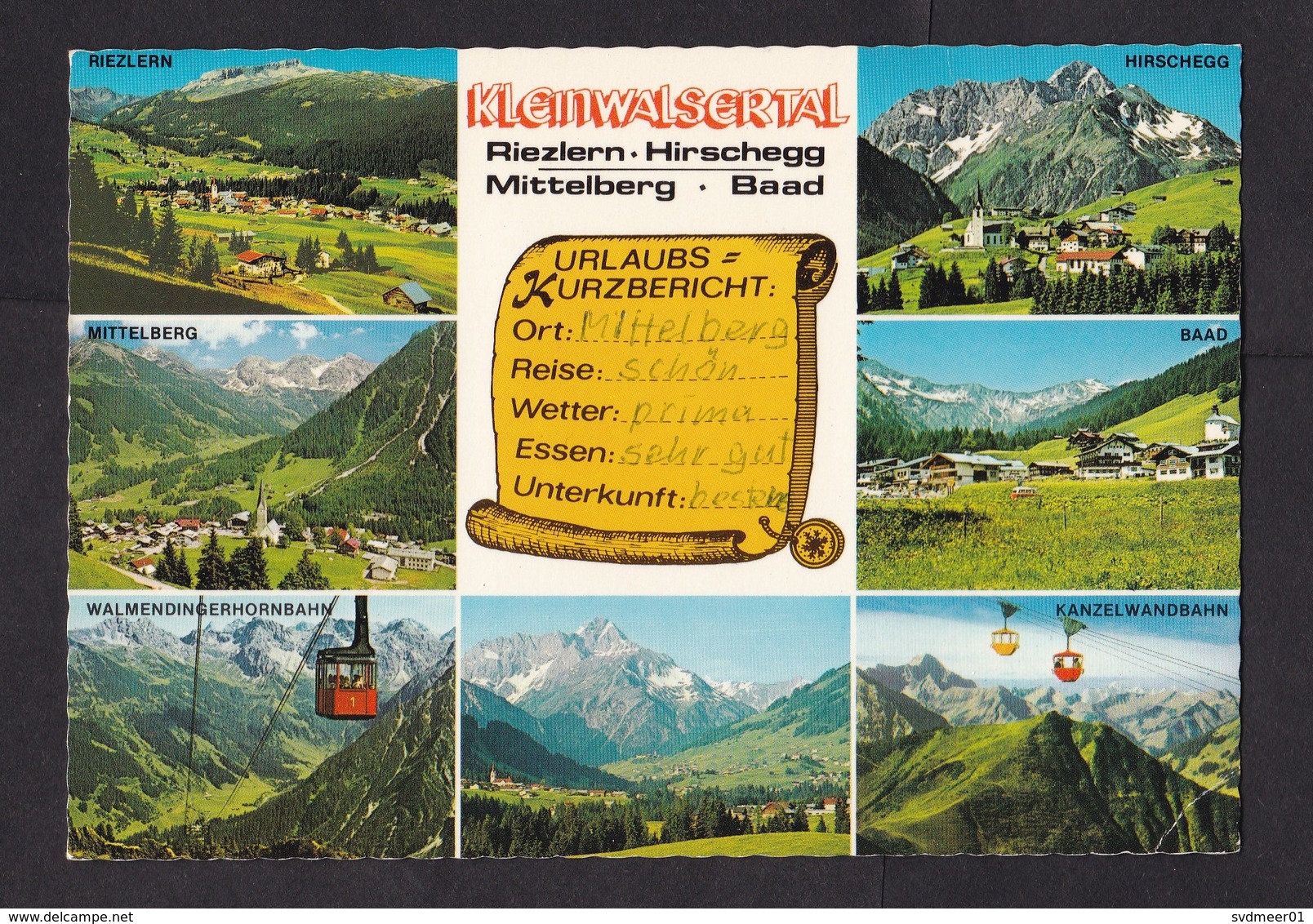 Austria: PPC Picture Postcard, 1 Stamp, Special Rate, Sondertarif Hirschegg Kleinwalsertal (corner Crease) - Brieven En Documenten