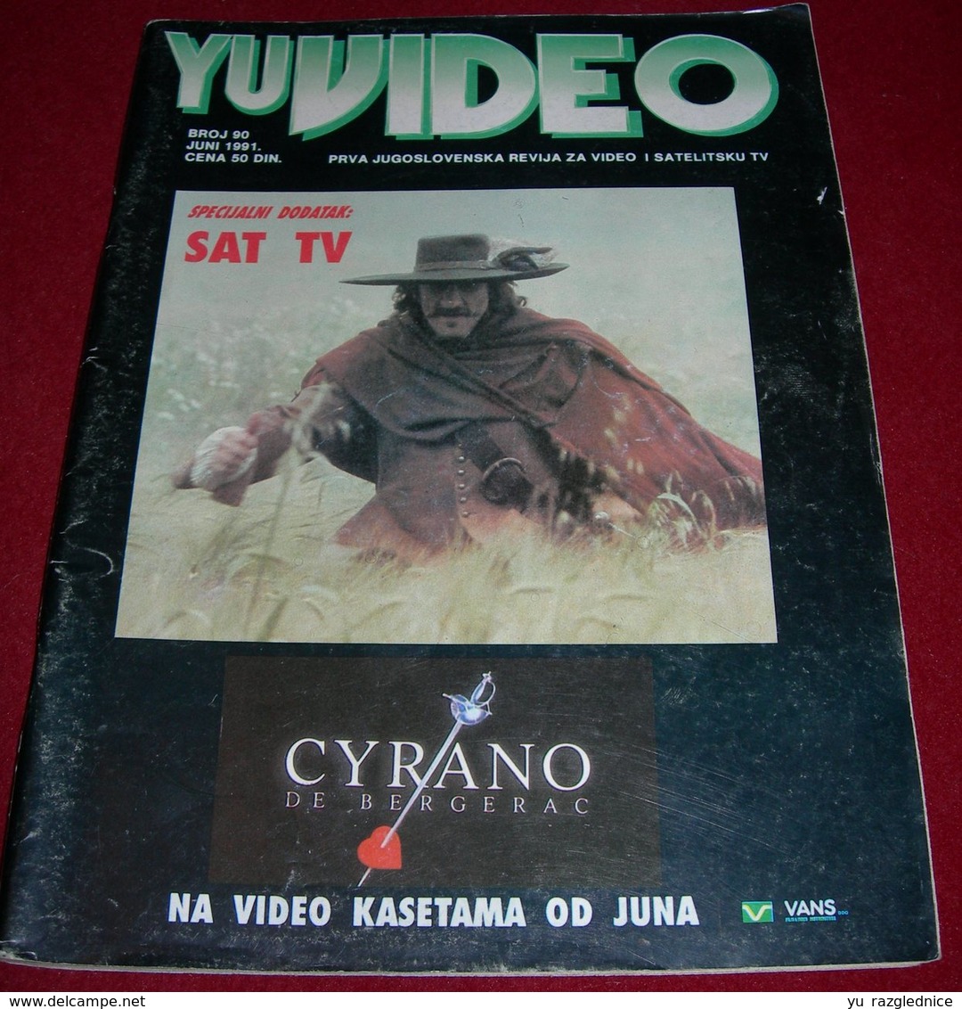 Gerard Depardieu YU VIDEO June 1991 VERY RARE - Magazines