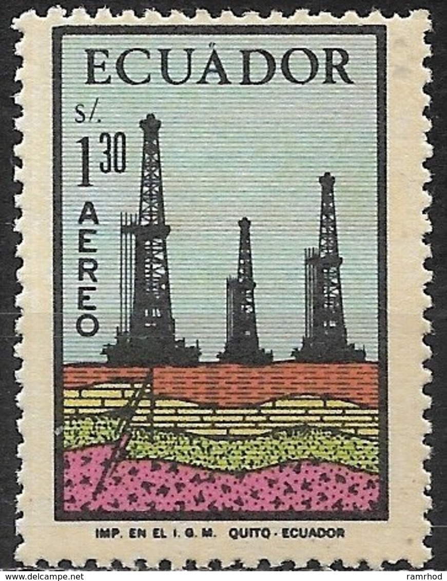 ECUADOR 1972 Air. Oil Industry - 1s30 Oil Rigs MH - Ecuador