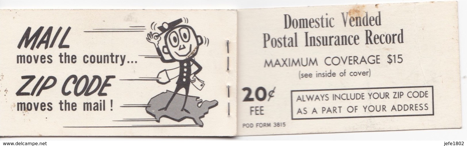 Domestic Vended Postal Insurance Record - 1941-80