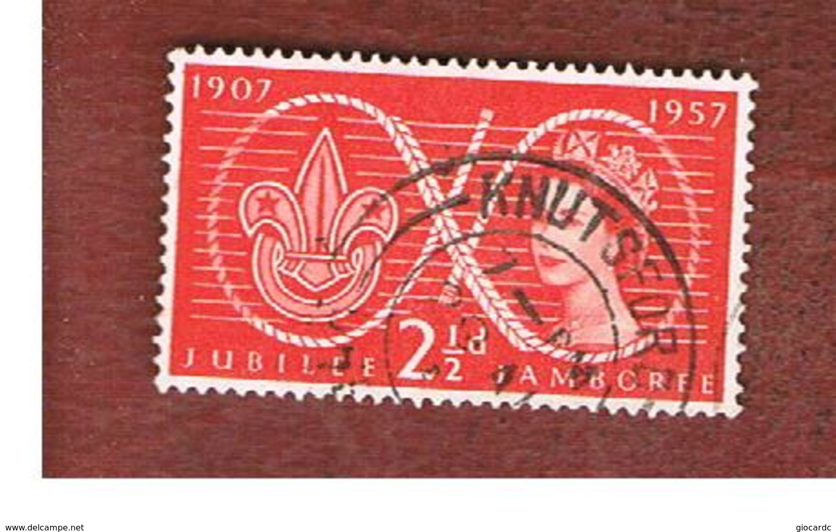 GRAN BRETAGNA (UNITED KINGDOM) -  SG 557  -  1957 WORLD SCOUT JUBILEE JAMBOREE    - USED° - Gebraucht