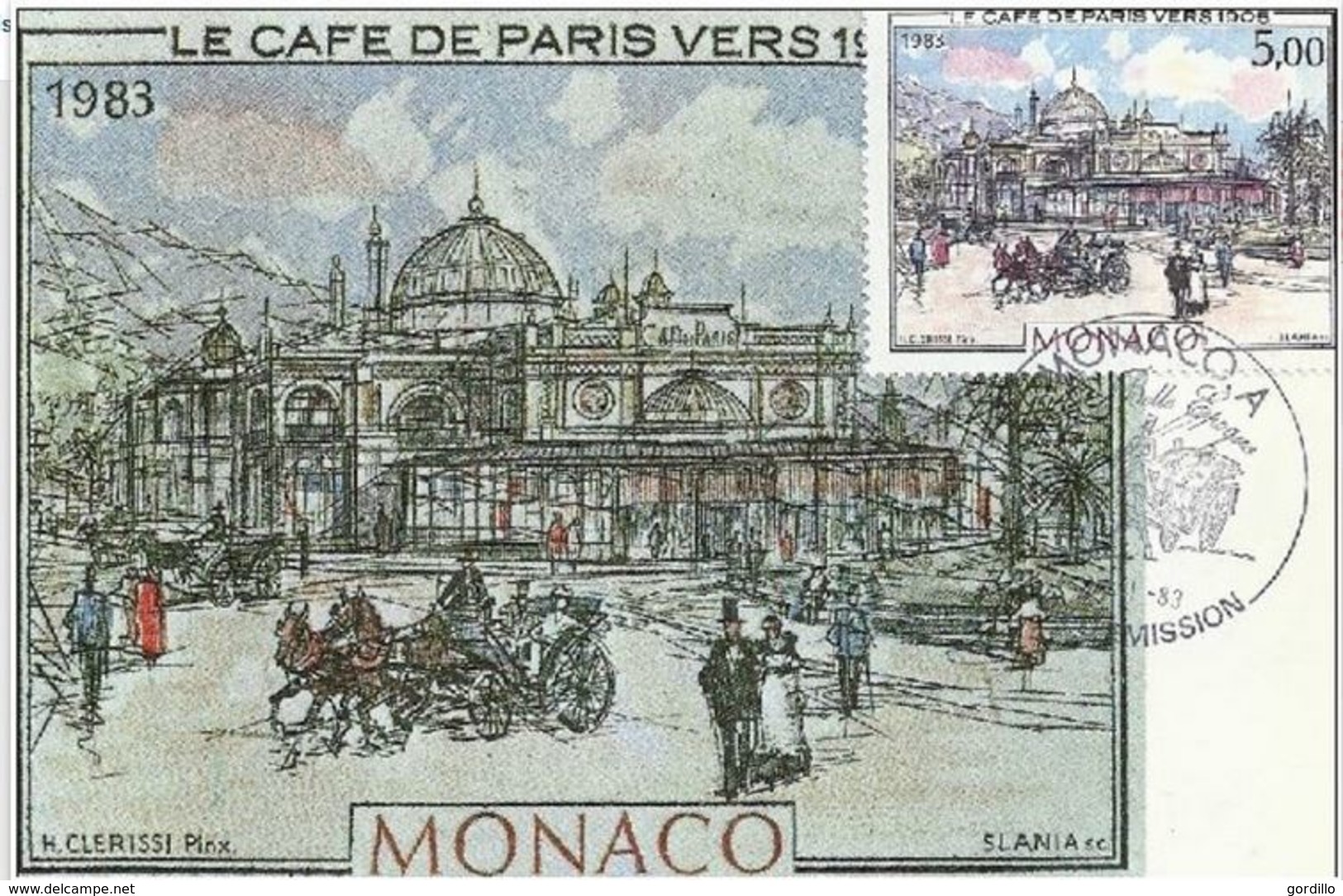 Carte Maximum Monaco  -Le Café De Paris Vers 1900 - 1983 La Belle époque. - Cartas Máxima
