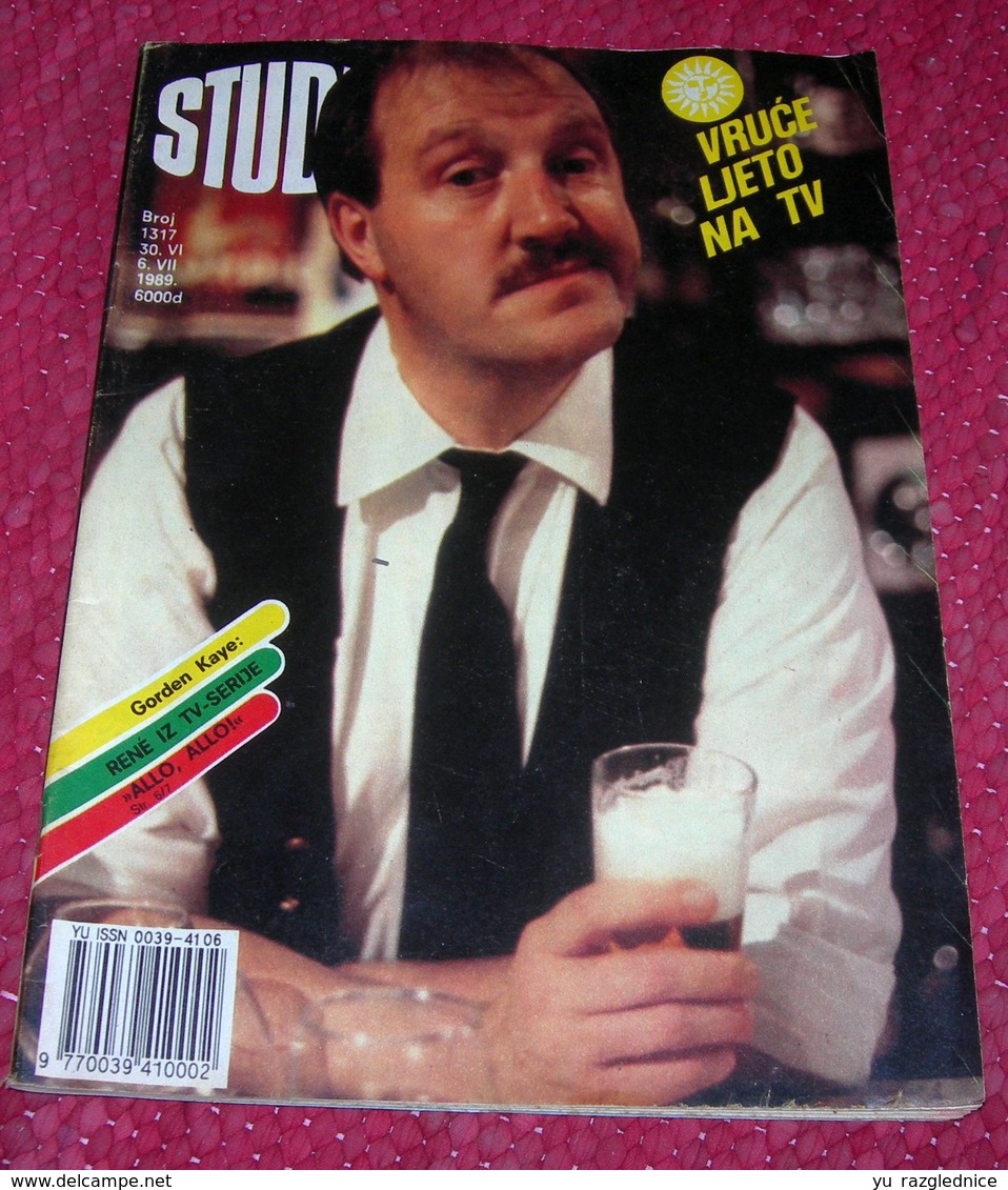 Gorden Kaye STUDIO Yugoslavian June 1989 VERY RARE - Magazines