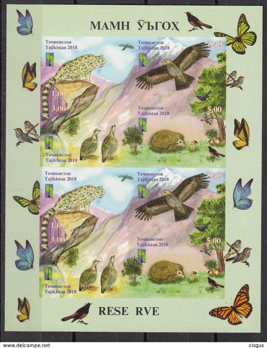 Tajikistan Tadschikistan MNH** 2018 RCC Nature Reserve   Mi 820-23 KB B - Tadschikistan