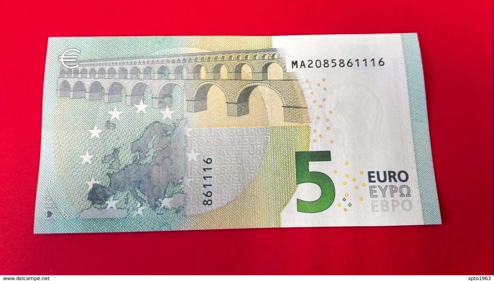 5 EURO M004 F2 PORTUGAL M004F2 - Serial Number MA2085861116 - UNC FDS NEUF - 5 Euro