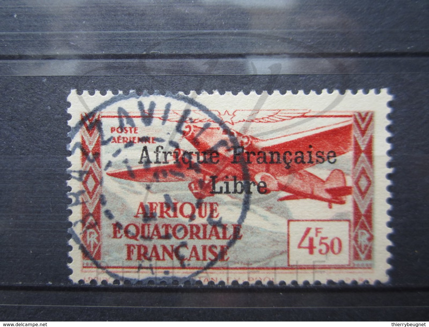 VEND BEAU TIMBRE DE POSTE AERIENNE D ' A.E.F. N° 17 OBLITERATION " BRAZZAVILLE " !!! - Oblitérés