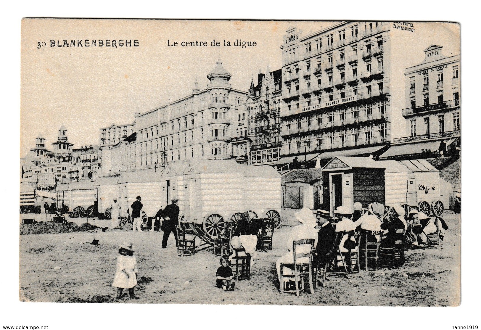 Blankenberge La Centre De La Digue Grand Hotel Pauwels Dhondt - Blankenberge