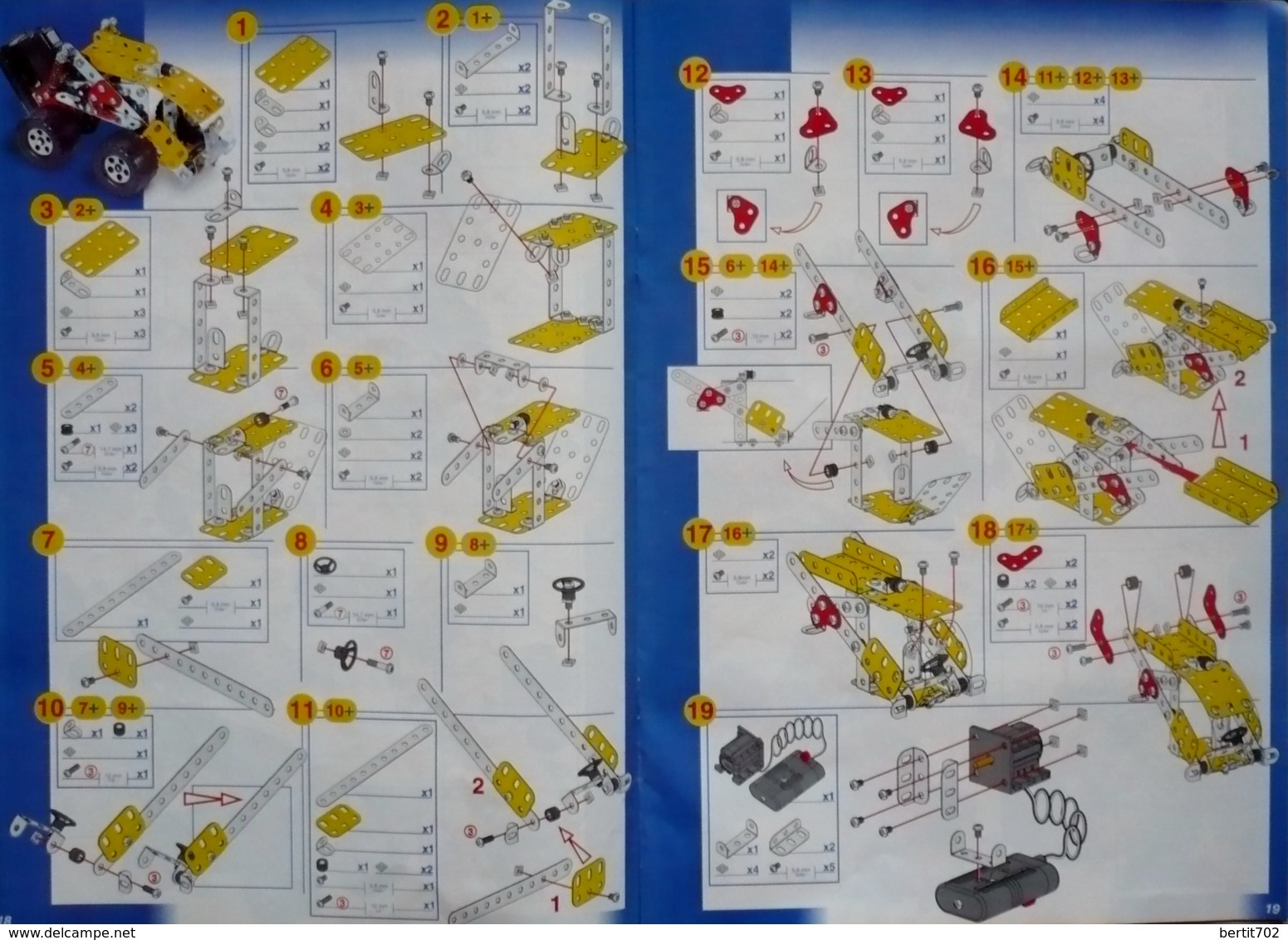 MANUEL MECCANO EVOLUTION  No2 Pour Construction  25 Modèles Des Boites évolution 1 Et 2 - 40 Pages - Meccano