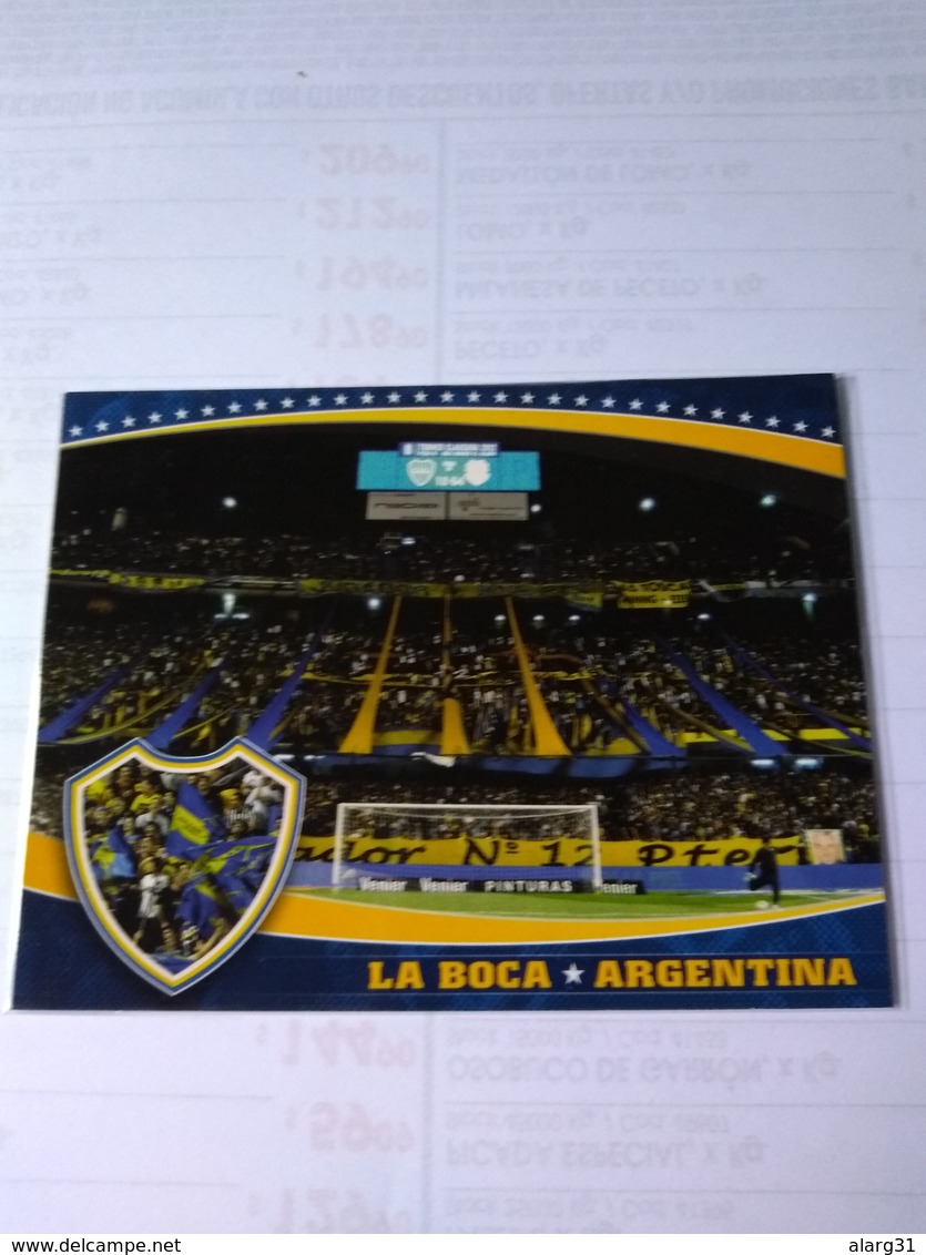 Argentina Boca Juniors Football Stadium Postcard Night Game With Olimpo - Calcio