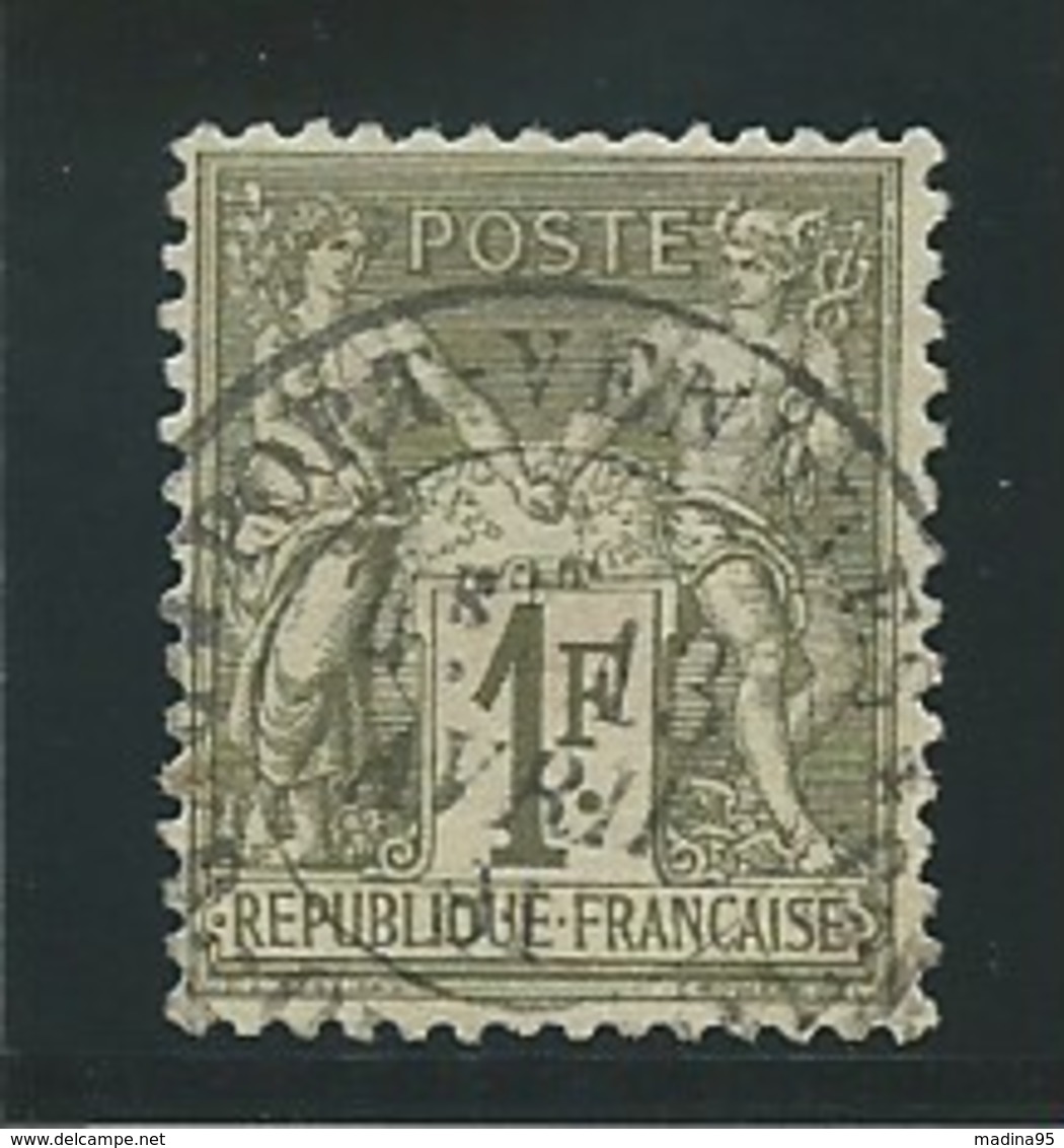 FRANCE: Obl., N° YT 72, T.I, Bronze,  Centré, TB - 1876-1878 Sage (Type I)