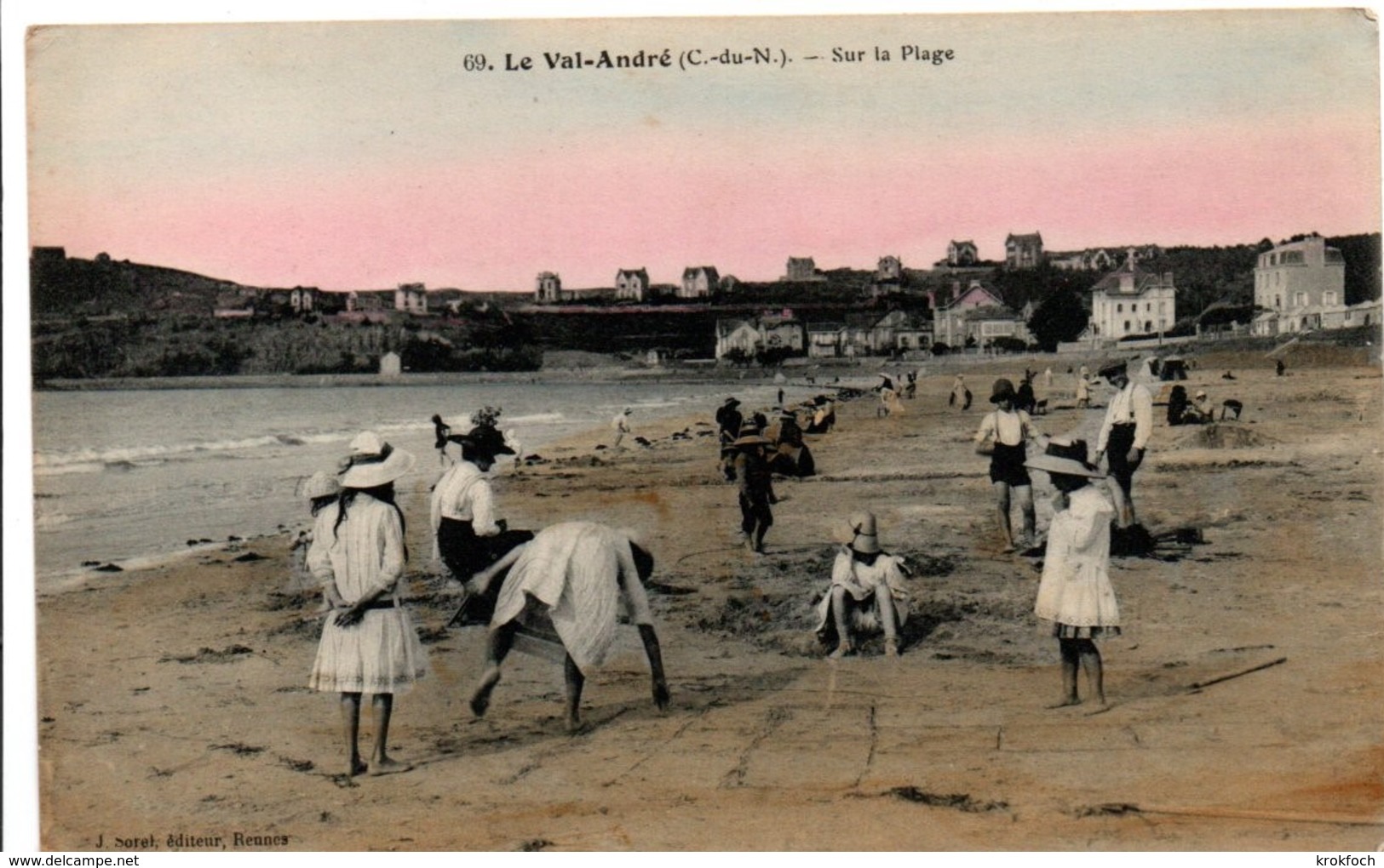 Le Val-André - Sur La Plage 1921 - édit Soret - Autres & Non Classés