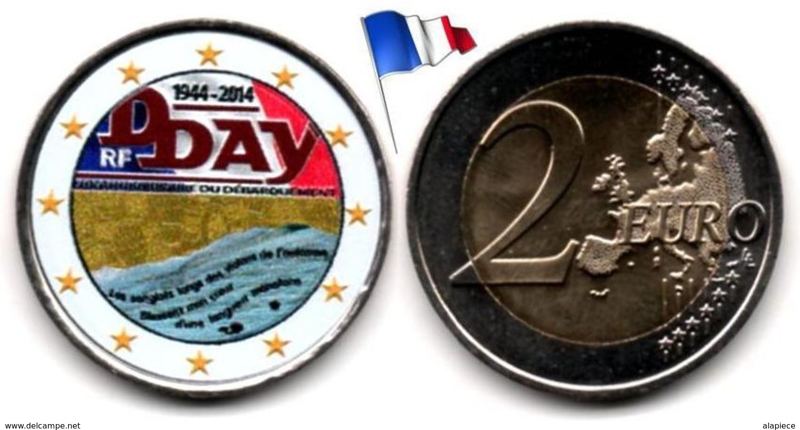 France - 2 Euro 2014 (70th Anniversary Of The Normandy Landing D-Day - Color) - France