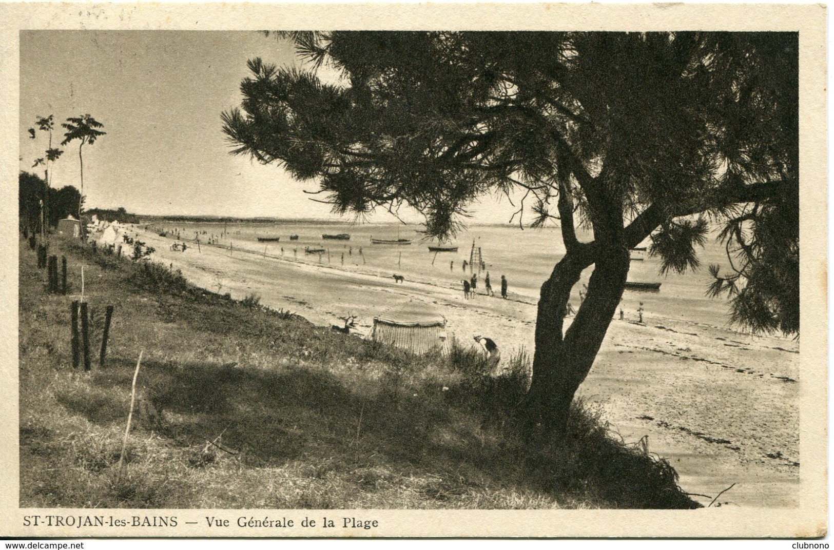 CPA -SAINT-TROJAN - VUE GENERALE DE LA PLAGE (1935) - Other & Unclassified