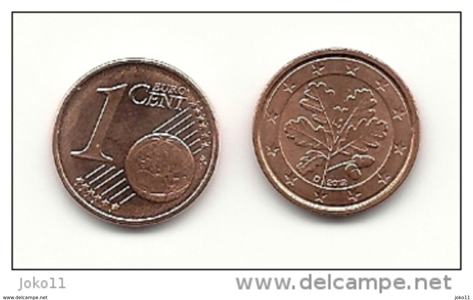 1 Cent, 2012, Prägestätte (D) Vz, Sehr Gut Erhaltene Umlaufmünze - Deutschland