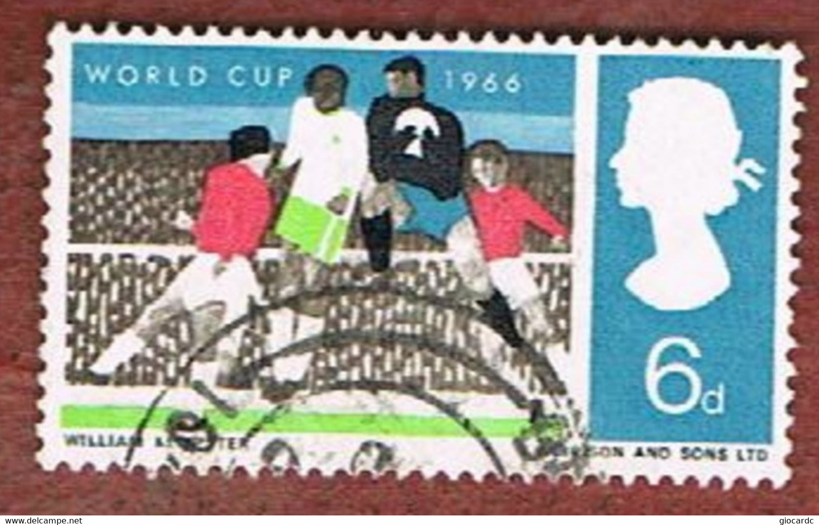 GRAN BRETAGNA (UNITED KINGDOM) -  SG 694  -  1966 WORLD CUP FOOTBALL         - USED° - Usados