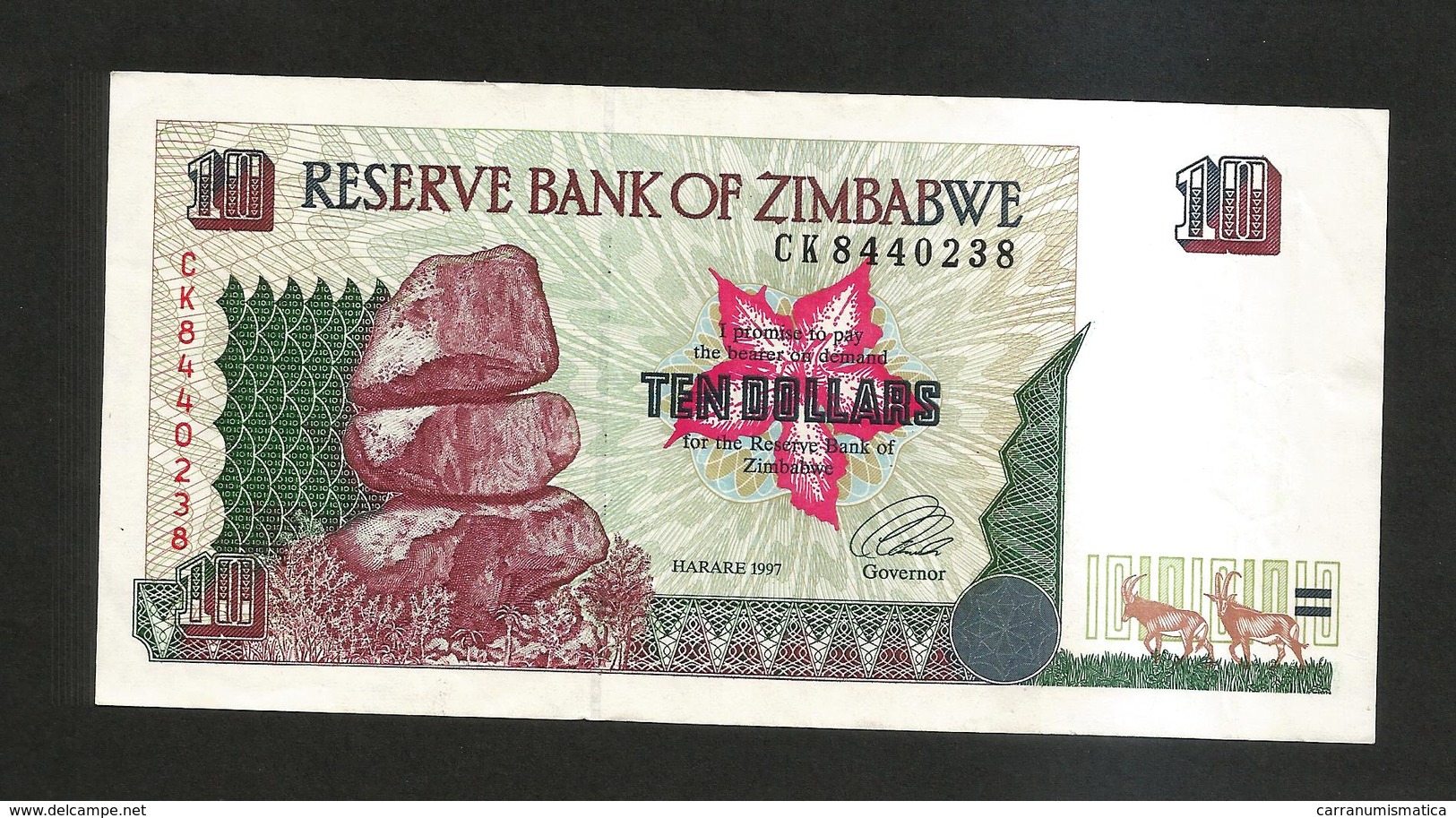 ZIMBABWE - Reserve Bank Of ZIMBABWE - 10 DOLLARS (1997) - Zimbabwe