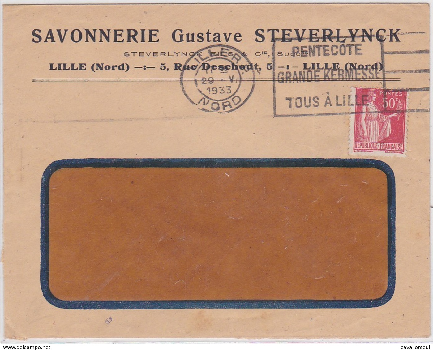 LSC -  LILLE RP /  29.V.1933 - Oblitérations Mécaniques (flammes)